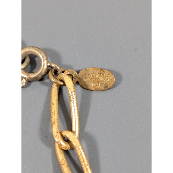 Cadoro Vintage Gold Tone Necklace Black Red Glass Lucite Long Opera Length 54" - Picture 5 of 9